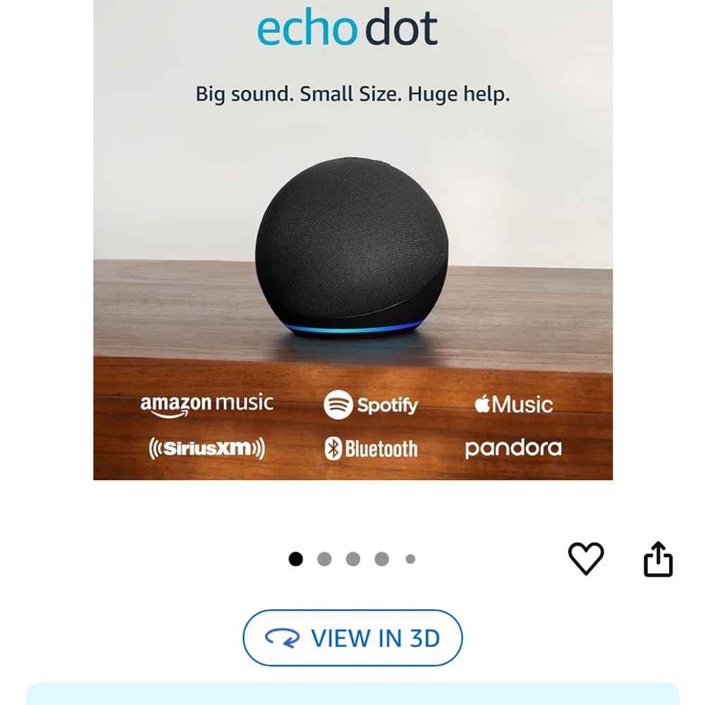 Echo Dot Black Smart Speaker